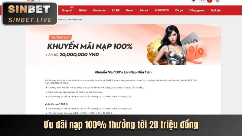 Ưu đãi nạp tiền lần đầu